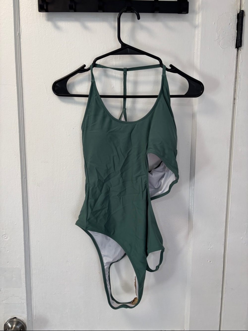 T-Back One-Piece Swimsuit in Deep Green large